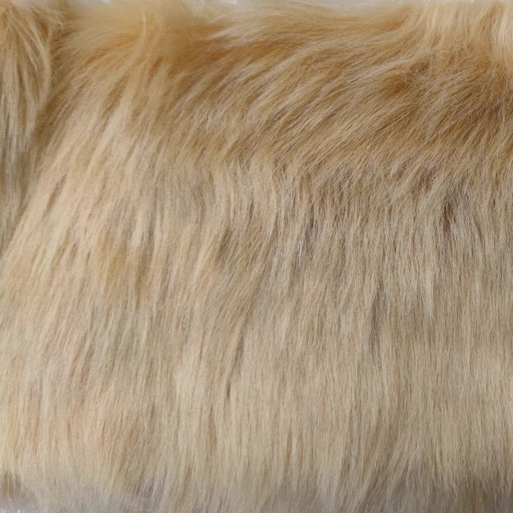 Apricot Flame-Retardant Faux Fox Fur