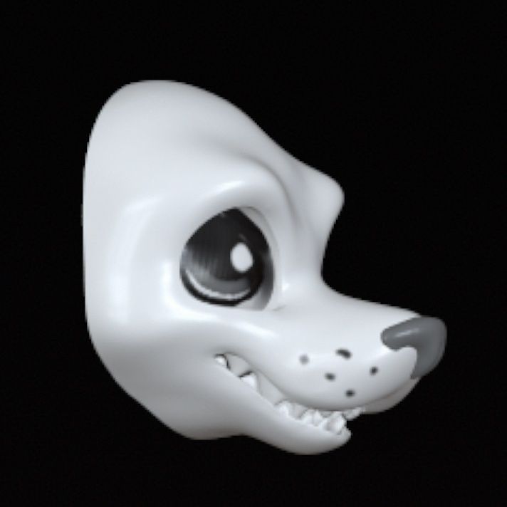 PLA3D Printed Japanese-Style Animal Skull