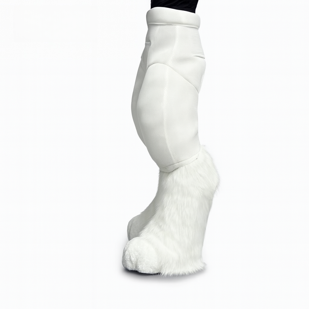 Long Curved Fursuit Leg Padding (One-Piece Filled Design)