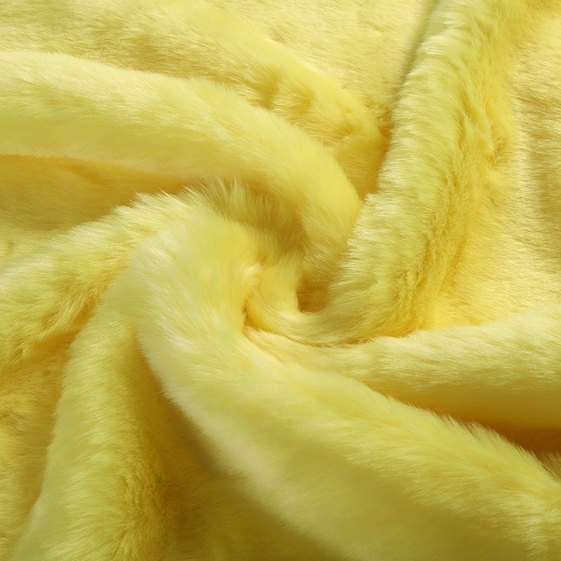 Yellow&Orange Luxury Rabbit Fox Faux Fur