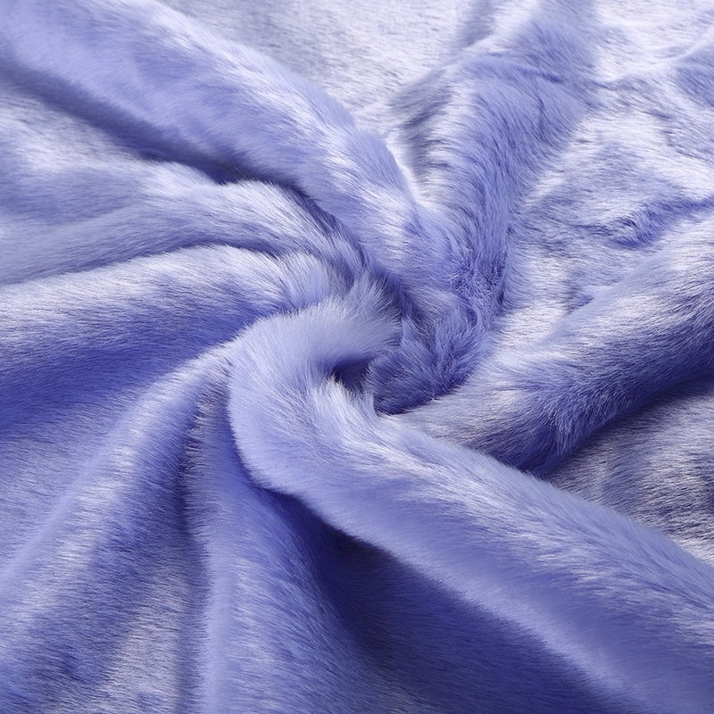 Purple Luxury Rabbit Fox Faux Fur