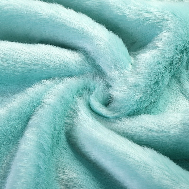 Green Luxury Rabbit Fox Faux Fur