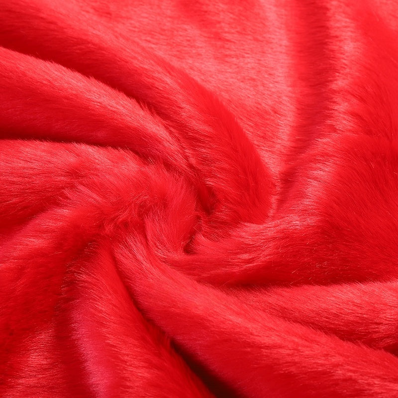Red Luxury Rabbit Fox Faux Fur