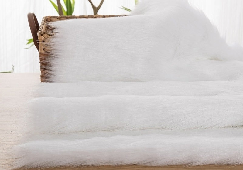 Black White Grey Series Fox Fur Fabric