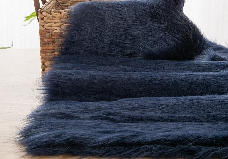 Blue&Green Series Fox Fur Fabric