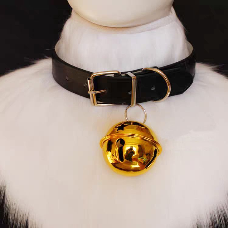Black Collar with Gold Bell