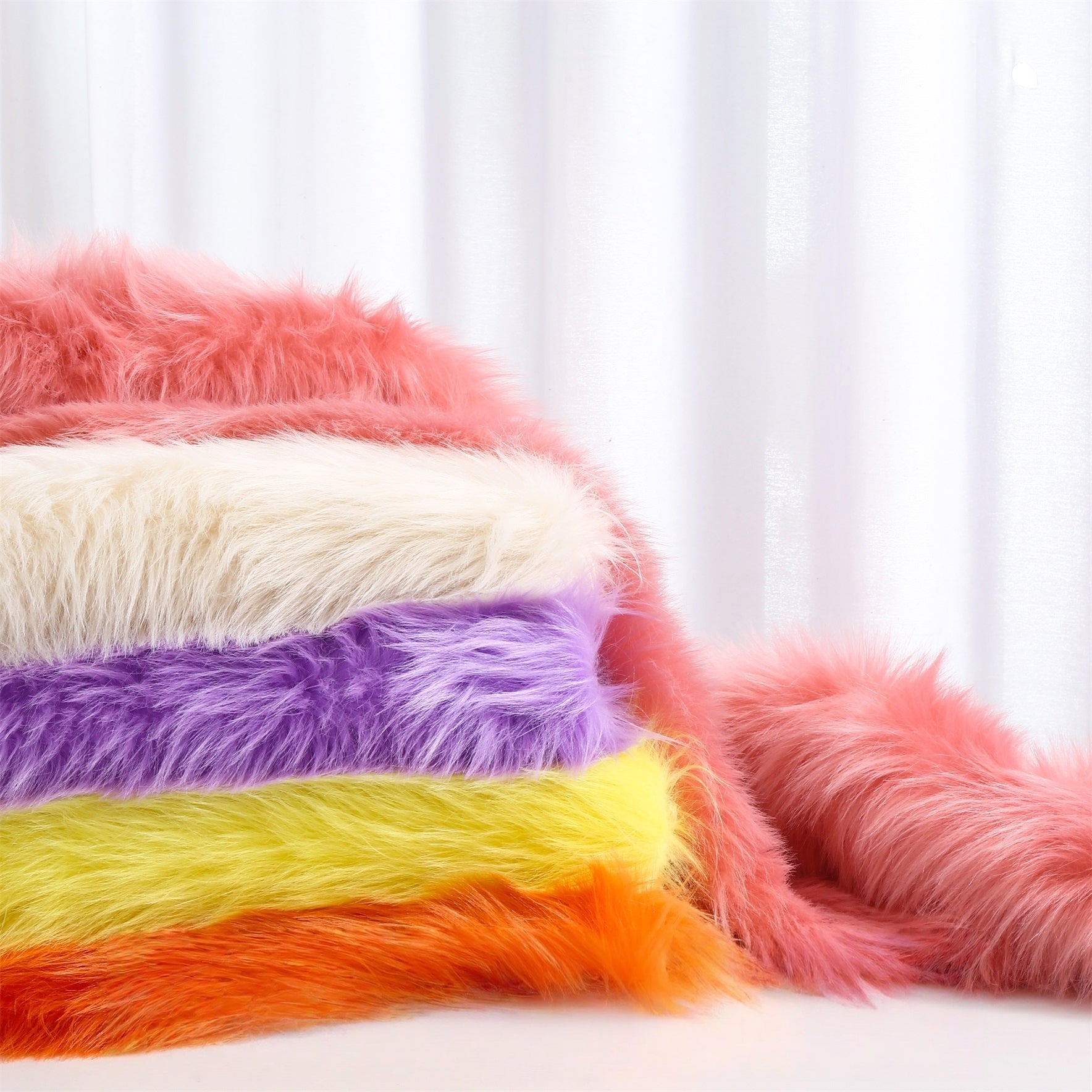 [Color Swatches] - 2.4" Soft Fox Faux Fur (Carpet-Texture Long Pile Fabric)