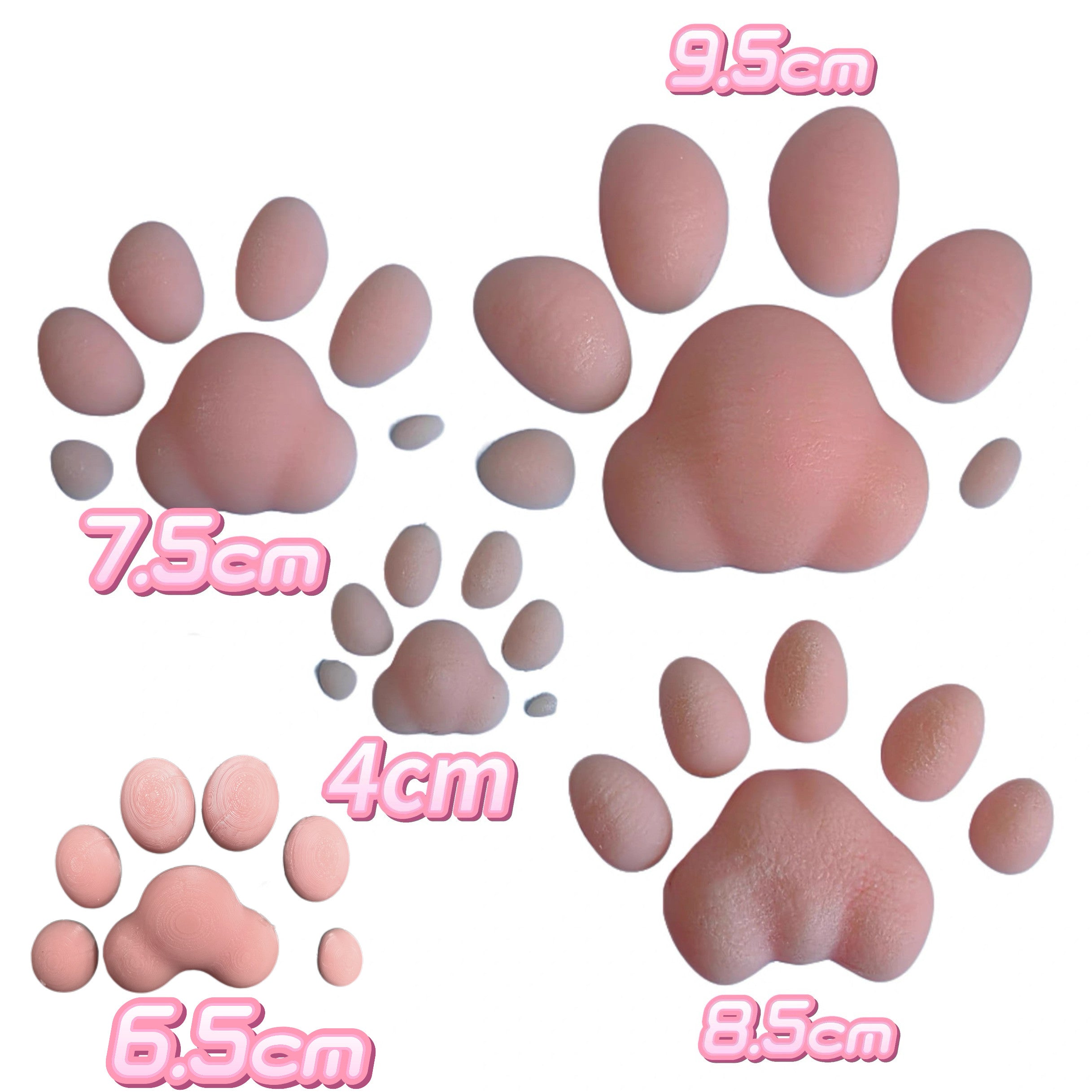 Realistic Canine Paw Pads with Silicone Material
