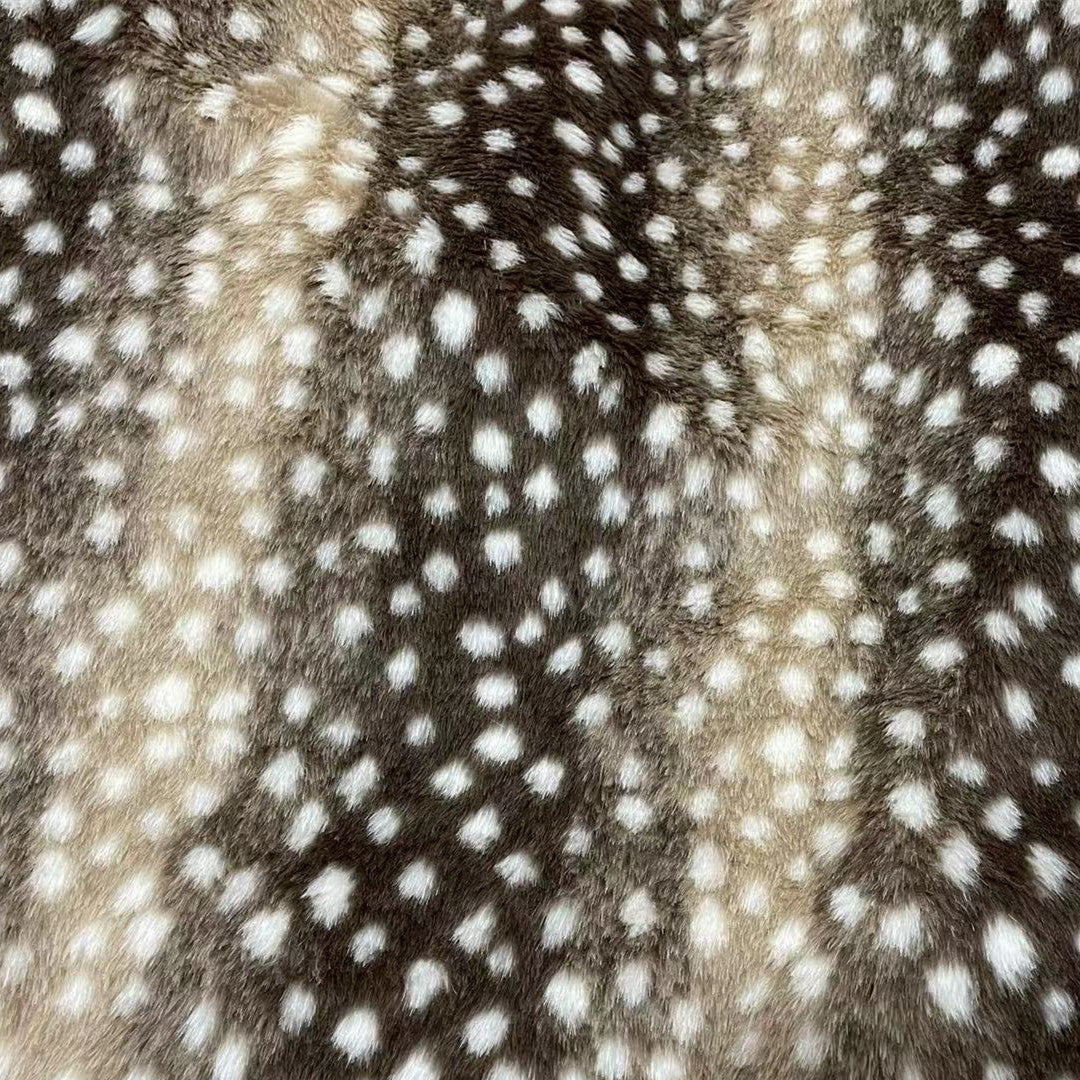 Jacquard Faux Deer-Spot Fur Fabric