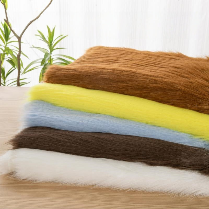 [Color Swatches] - 1.9" Thick Long-Pile Faux Fox Fur Fabric