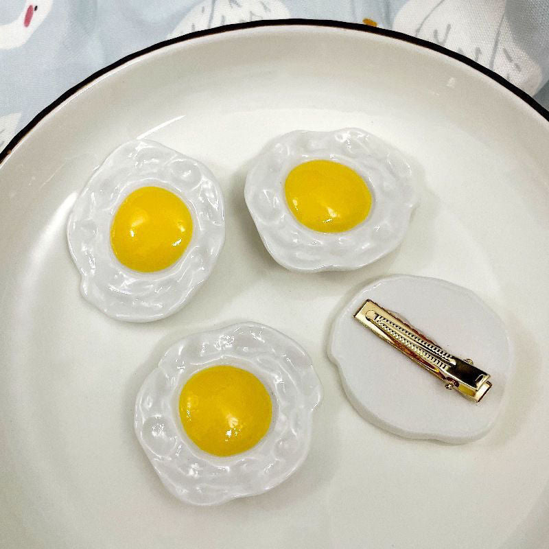 10-Piece Fried Egg Hair Clips