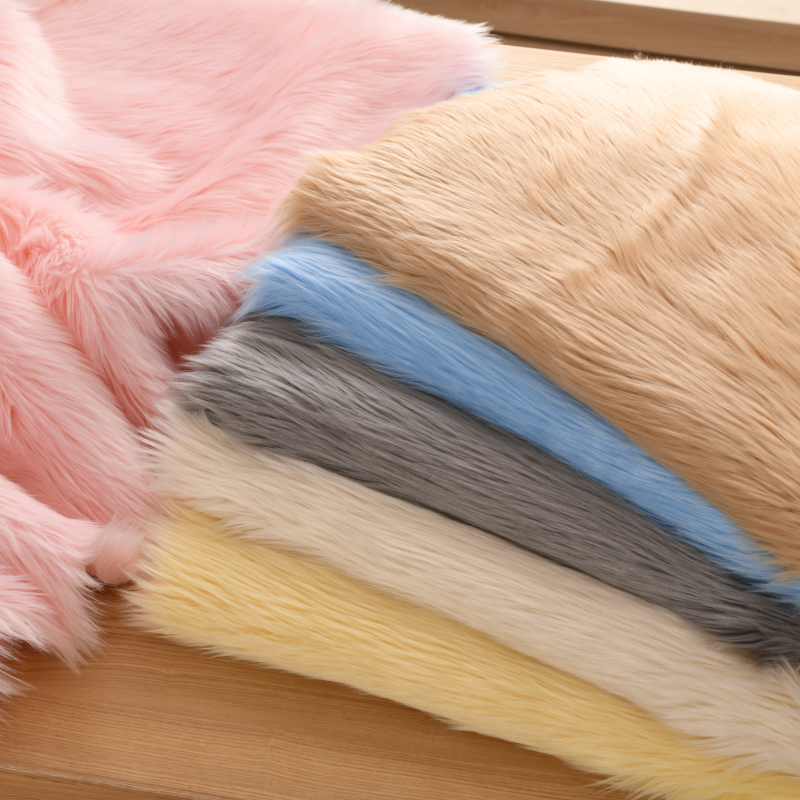 [Color Swatches] - 1.6" Long-Pile Faux Fur Fabric – Soft Fox-Style Lightweight Fur