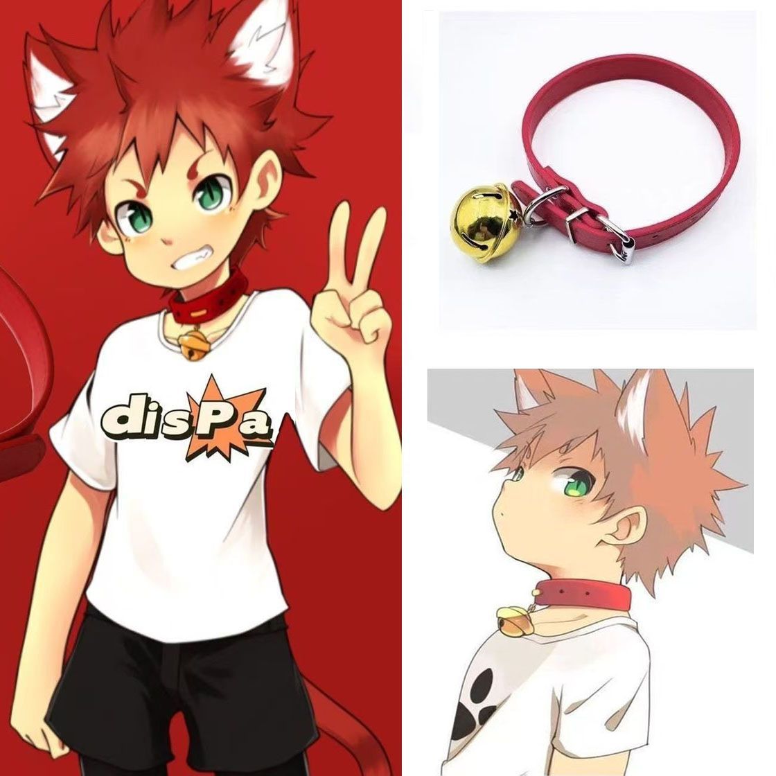 Red Collar with Gold Bell