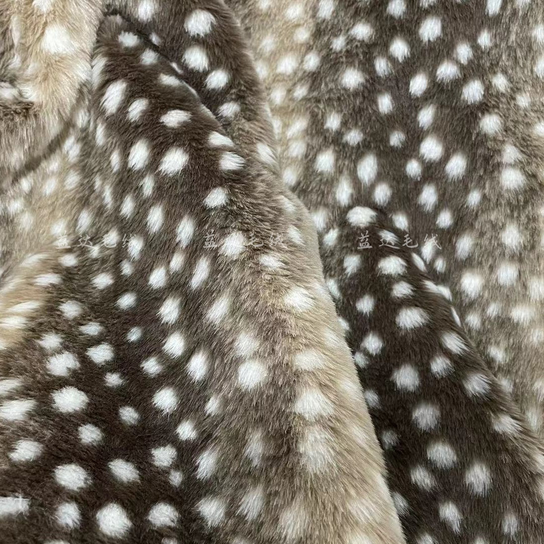 Jacquard Faux Deer-Spot Fur Fabric