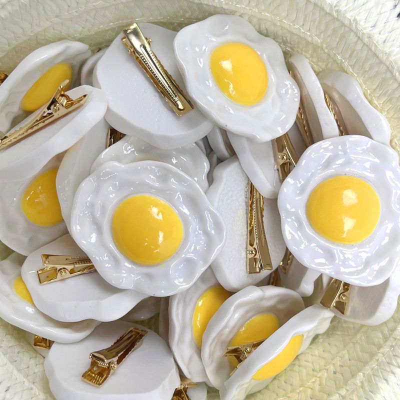 10-Piece Fried Egg Hair Clips