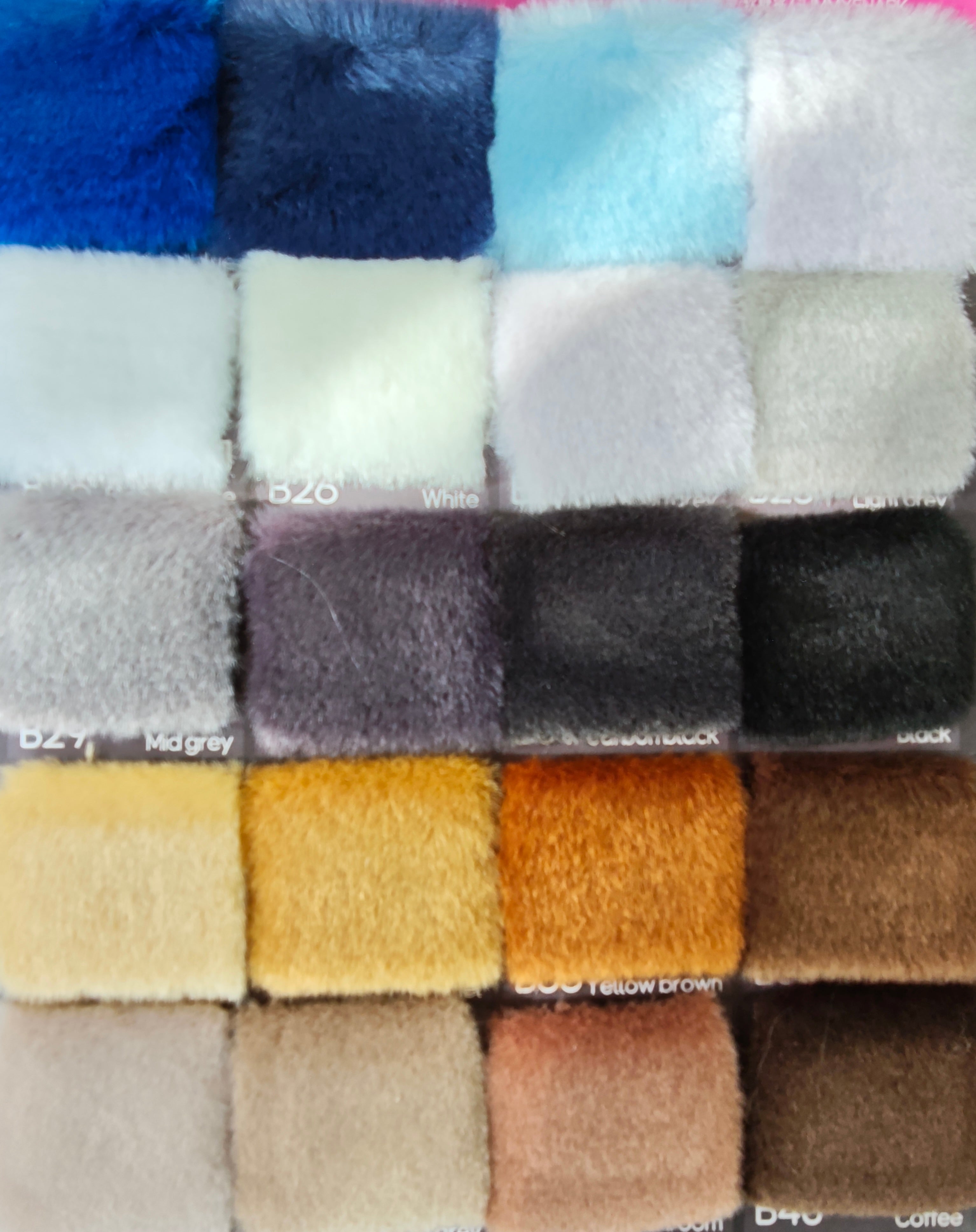 [Color Swatches] - Rabbit Minky Faux Fur