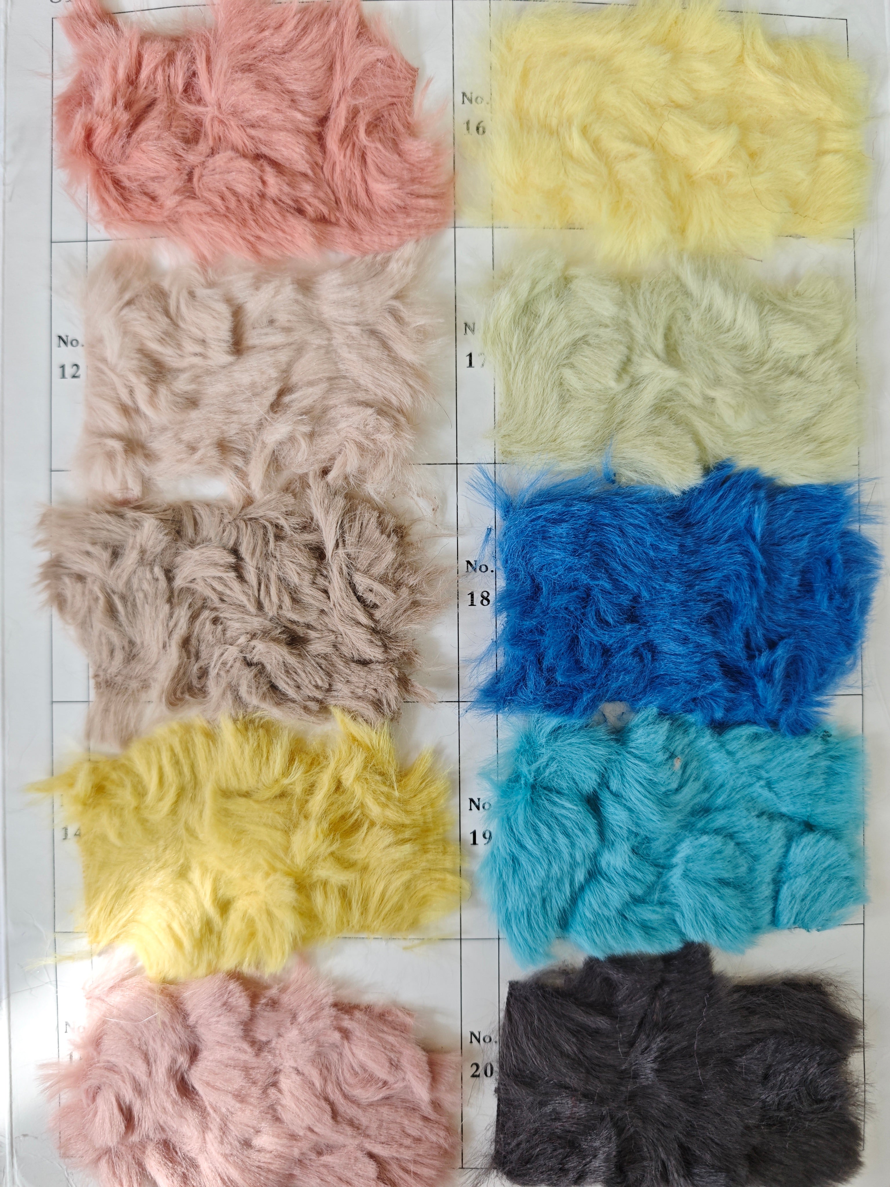 [Color Swatches] -[CURLY FUR] Pattern Plush Fabric