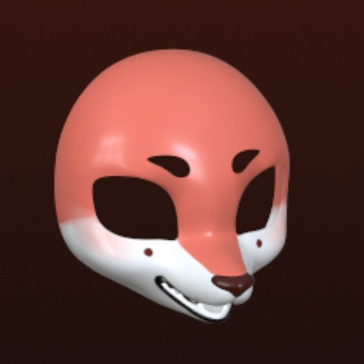 Furi medium-long snout skull fox