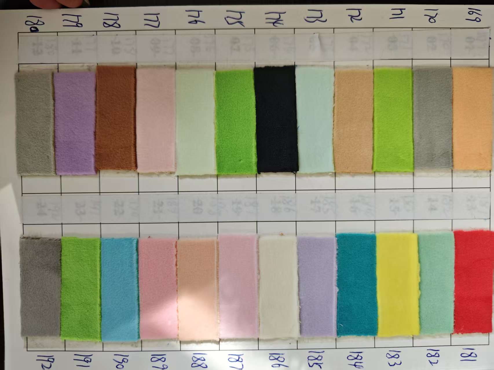 [Color Swatches] - Spandex fabric, four-way stretch, crystal super soft