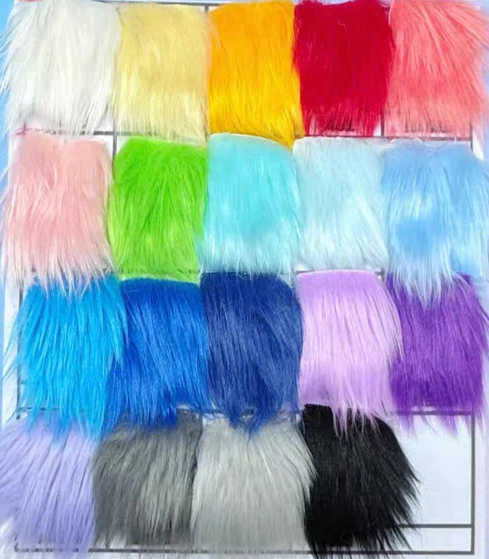 [Color Swatches] - [Smooth Flow Fur] 3-4cm Blue&Green Series Luxury Fa ...