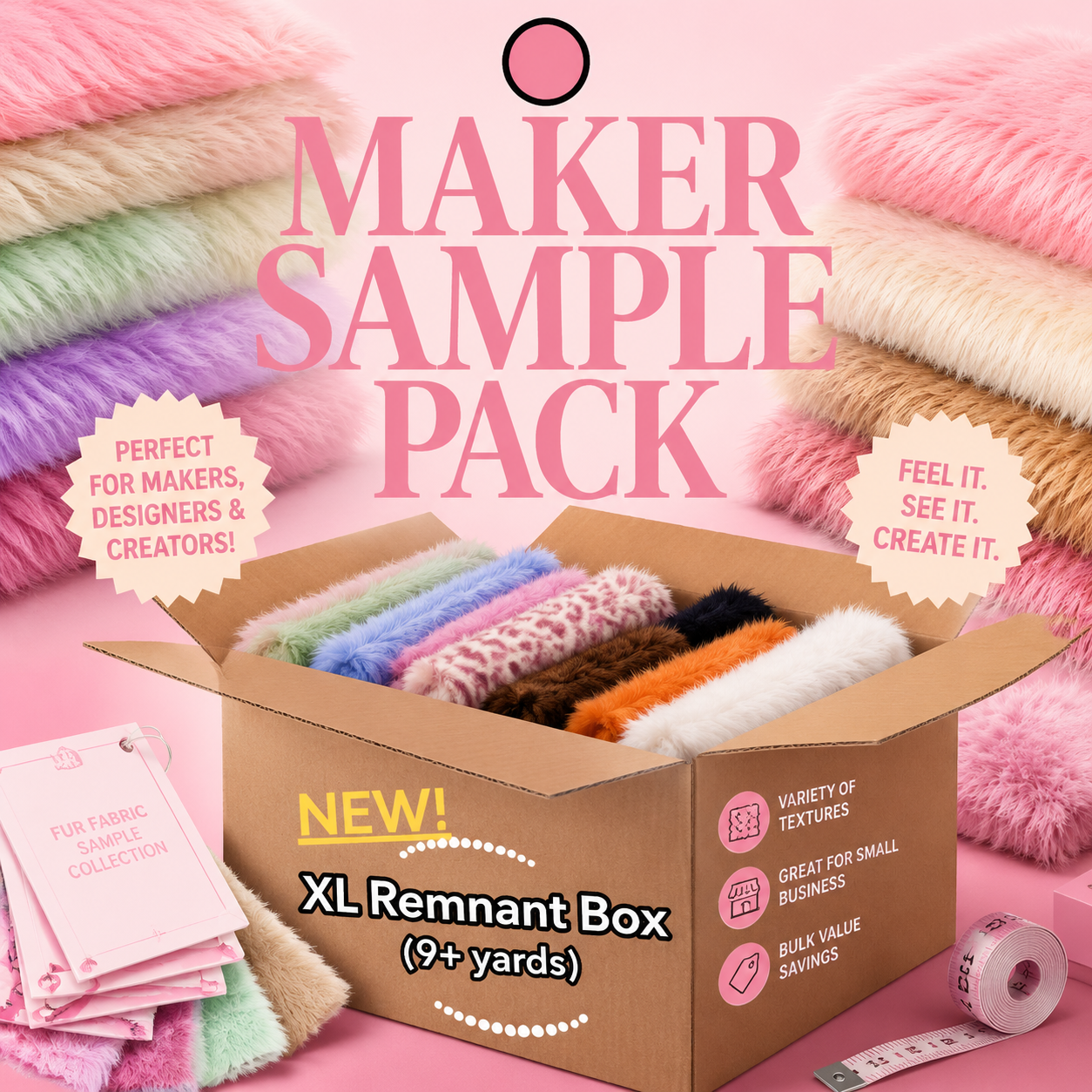 Faux Fur & Minky Extra Large Remnant Box (9+ Yards)