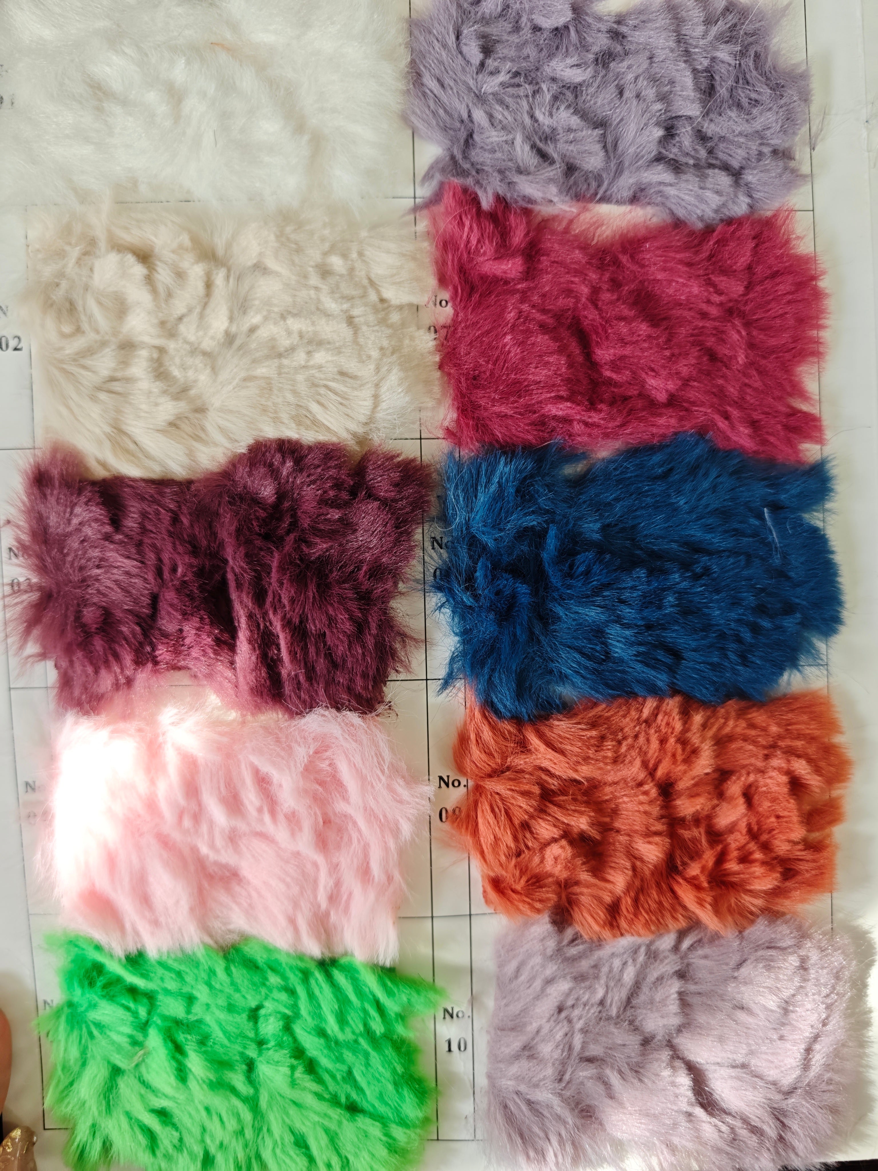 [Color Swatches] -[CURLY FUR] Pattern Plush Fabric