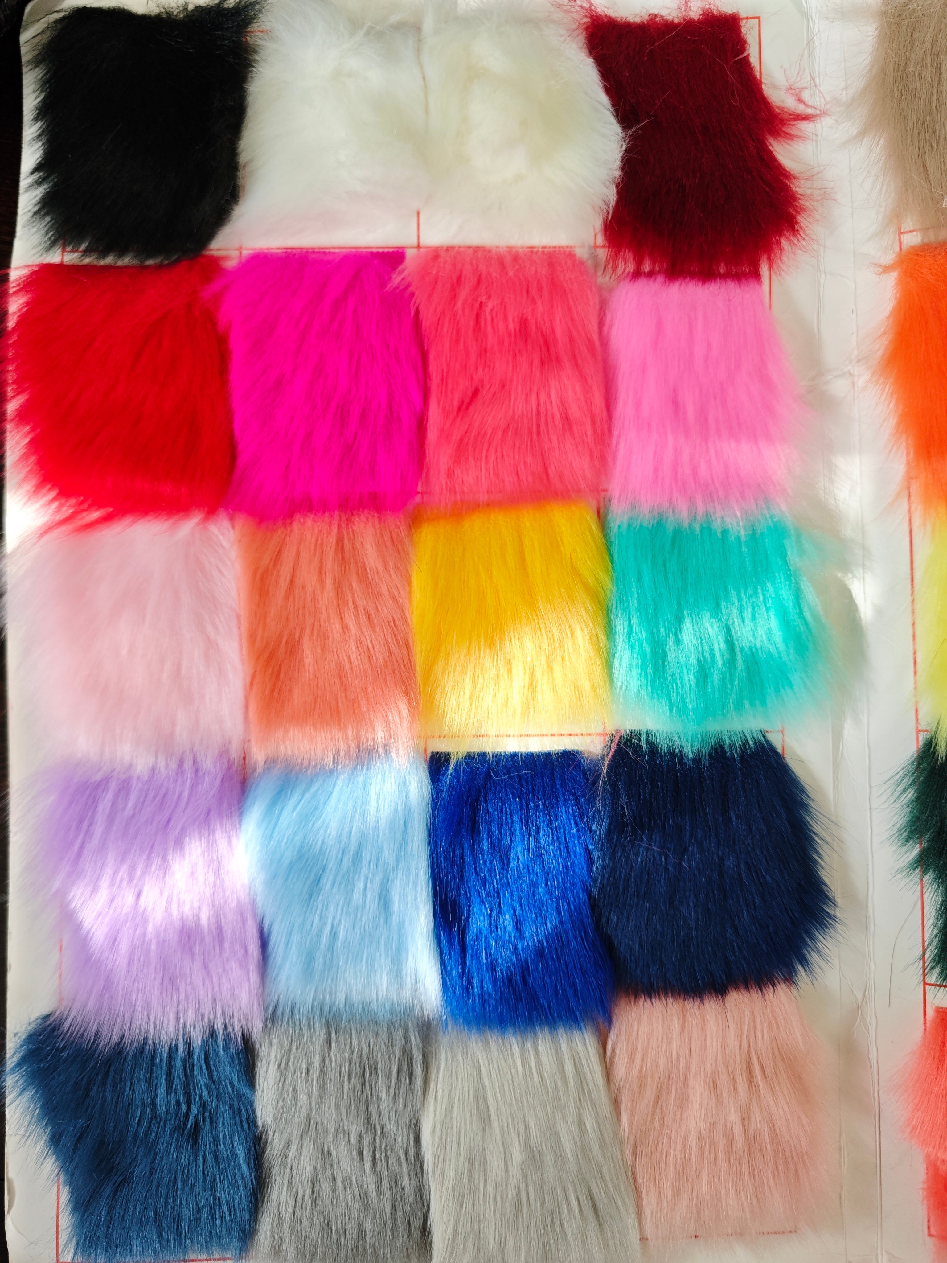 [Color Swatches] - 1.1" Thick Short-Pile Faux Rabbit–Fox Fur Fabric