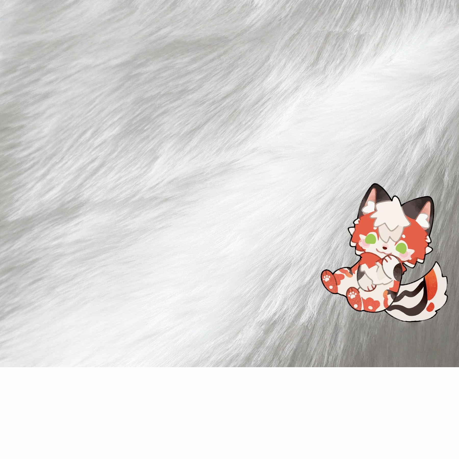 [Koi Fur] 3cm Black Grey White Series Smooth Luxury Faux Fur