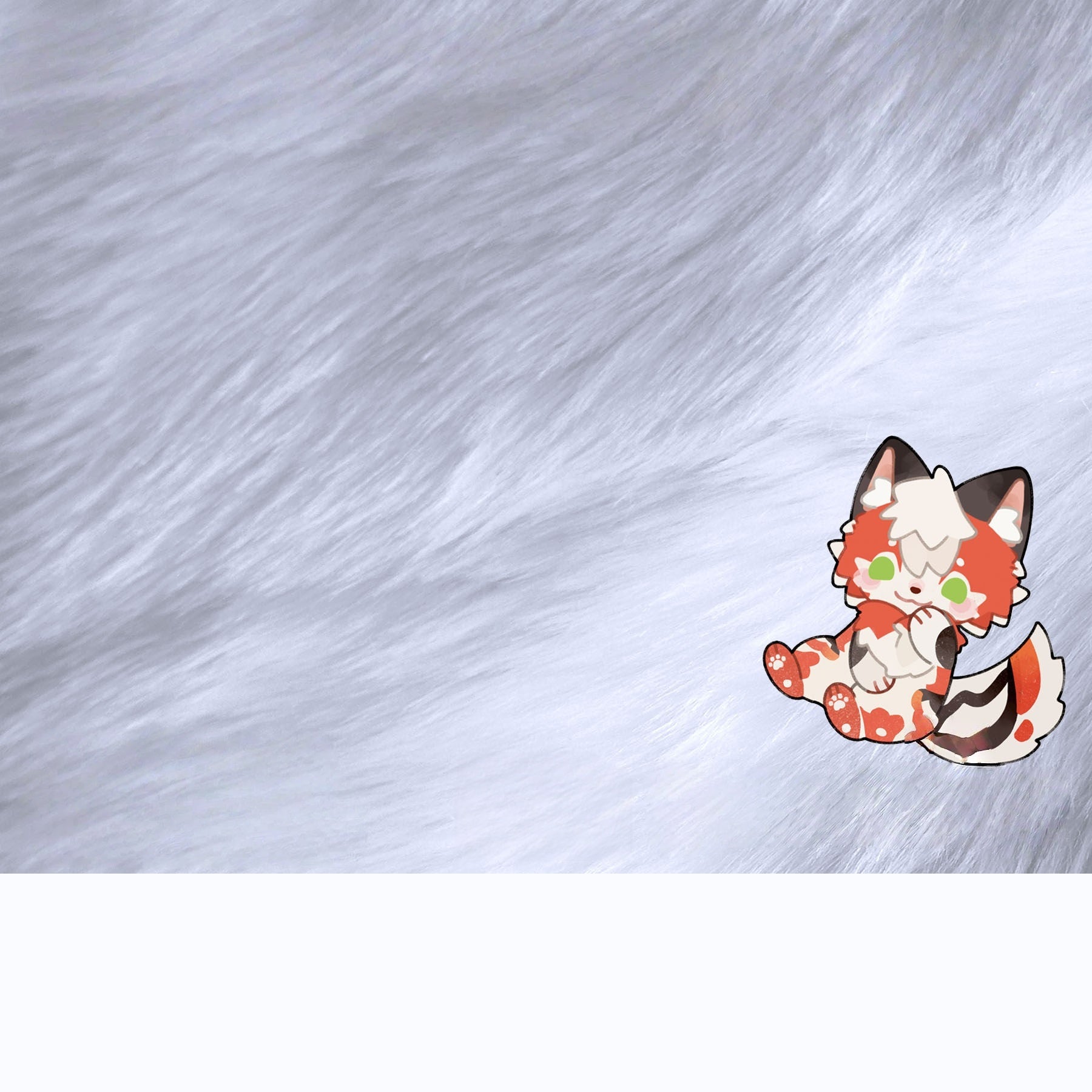 [Koi Fur] 3cm Black Grey White Series Smooth Luxury Faux Fur