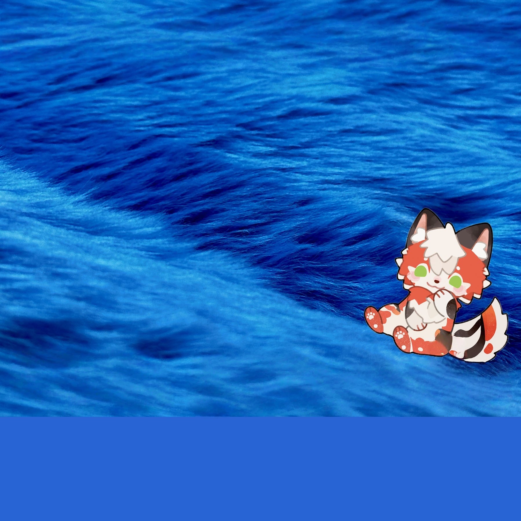 [Koi Fur] 3cm Green& Blue Series Smooth Luxury Faux Fur