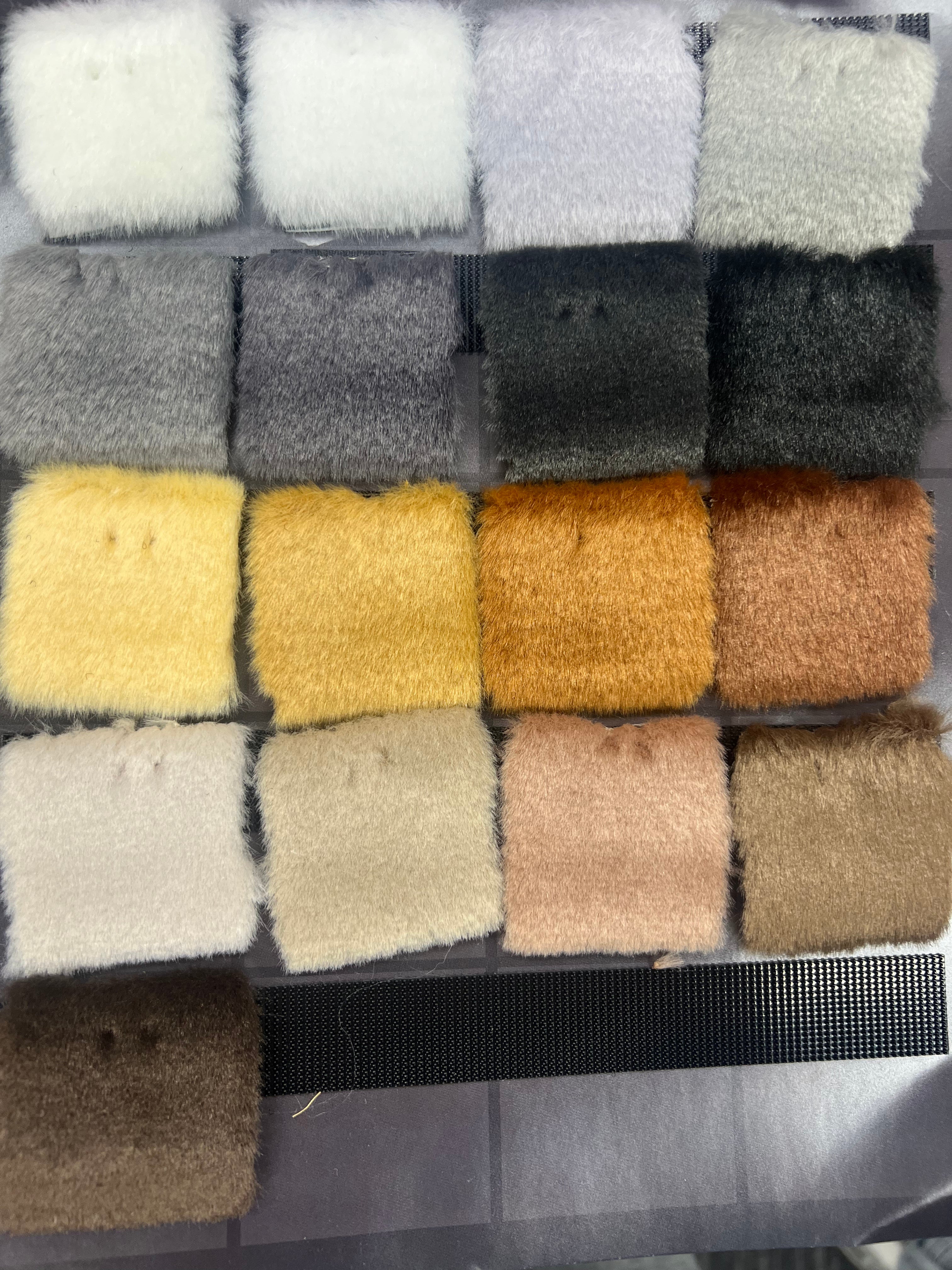 [Color Swatches] -[12MM Bunny Fur] Ultra-Soft 4-Way Stretch  Bunny Shag Fur Fabric